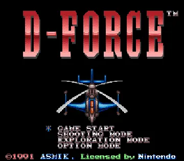 D-Force (USA) screen shot title